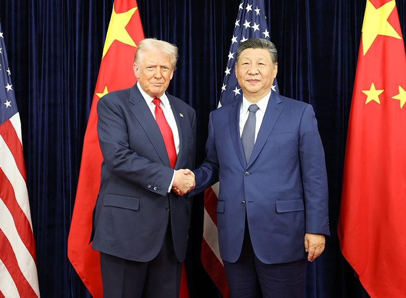 习近平同美国总统特朗普在釜山举行会晤